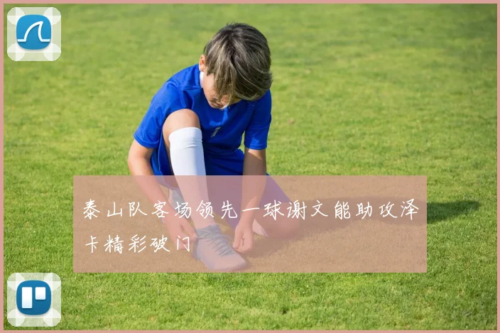 泰山队客场领先一球谢文能助攻泽卡精彩破门